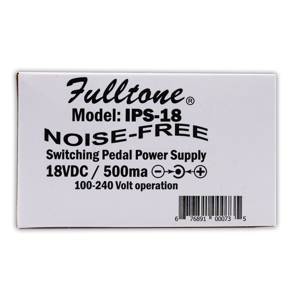 
                  
                    Fulltone IPS-18 18 volt DC regulated Power Supply
                  
                